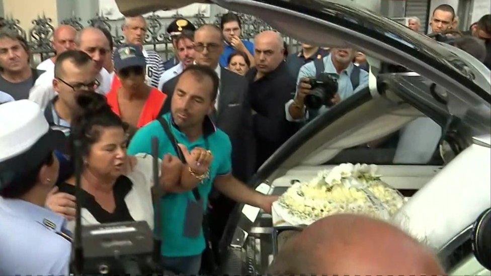 Funeral of Tiziana Cantone