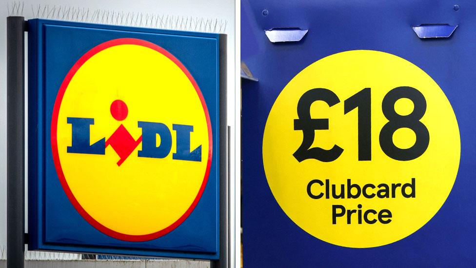 Lidl and Tesco logo