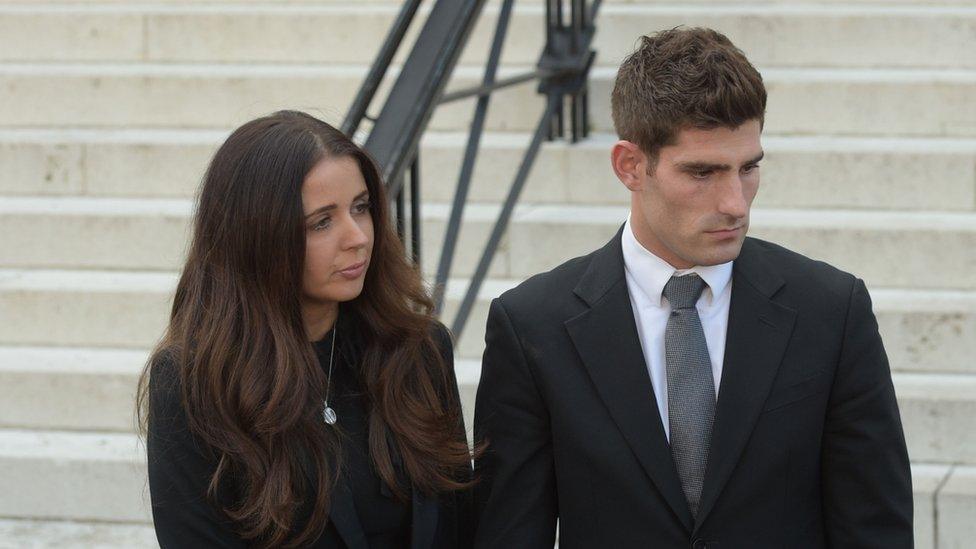 Ched Evans and his fiancee Natasha Massey