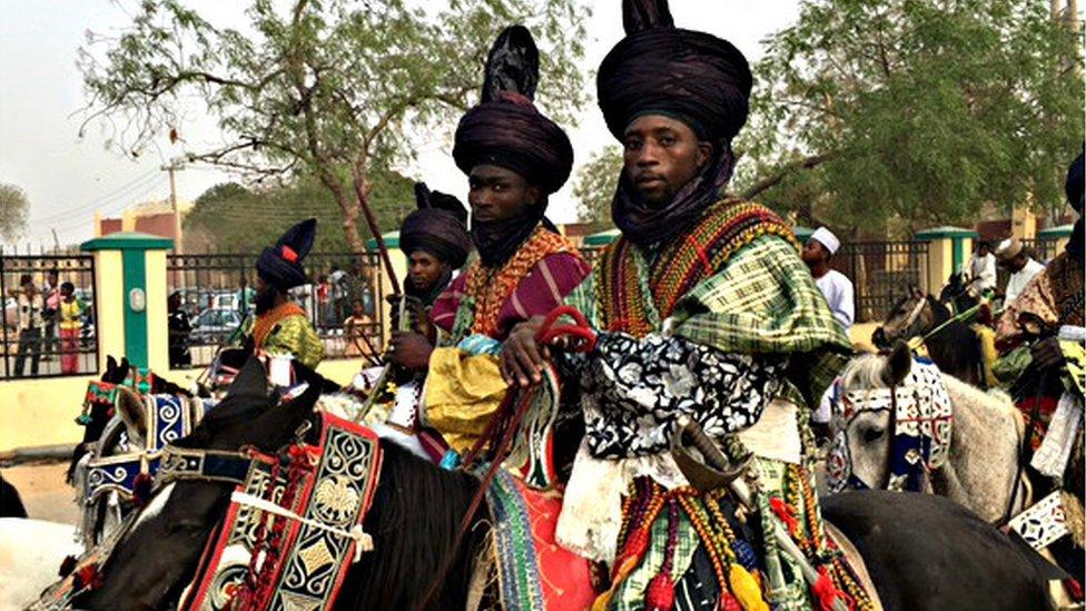 A group of horsemen accompanying a royal wedding