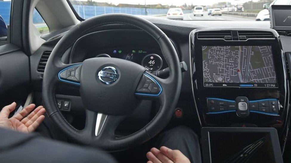 A prototype driverless car in London