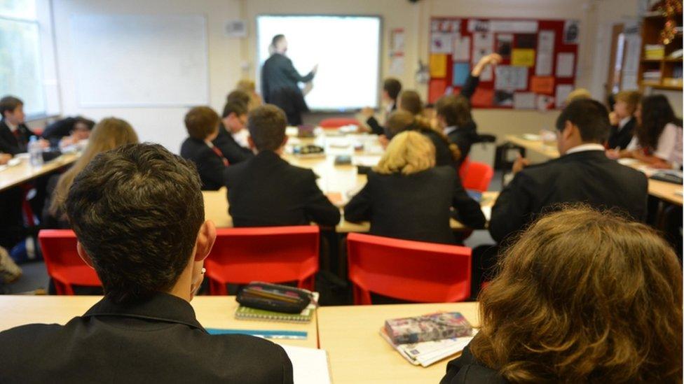 Pupils in classroom