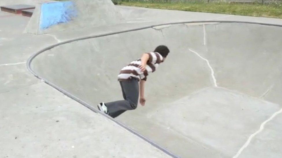 The skate park at Bury St Edmunds