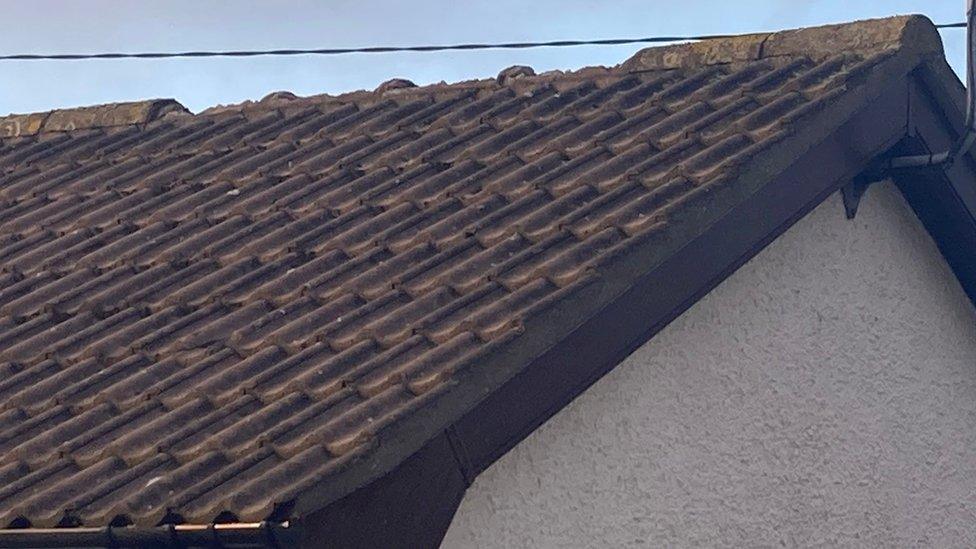 Roof tiles blown off in kilkeel