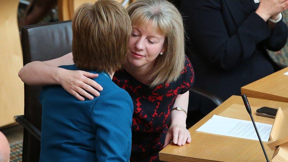 Nicola Sturgeon and Shona Robison