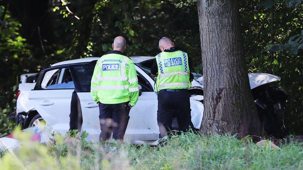 Police at scene of crash on leeds ring road