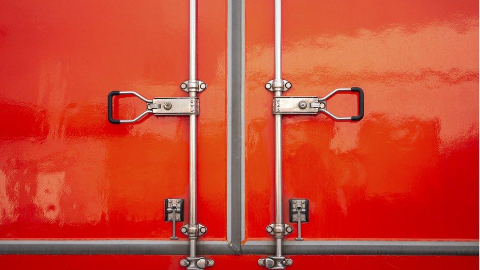 Rear door of a lorry