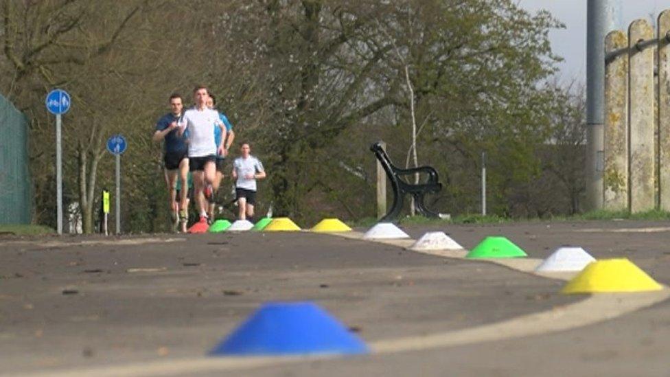 Runners in the park