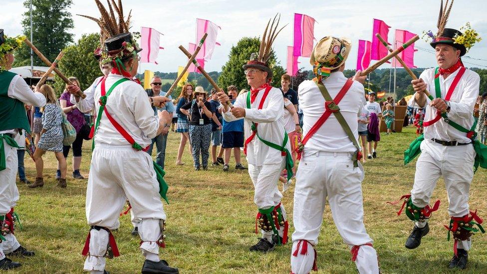 Morris dancers at Cornbury 2016