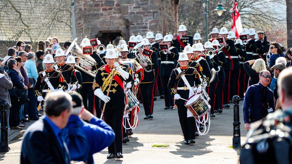 The band at the parade