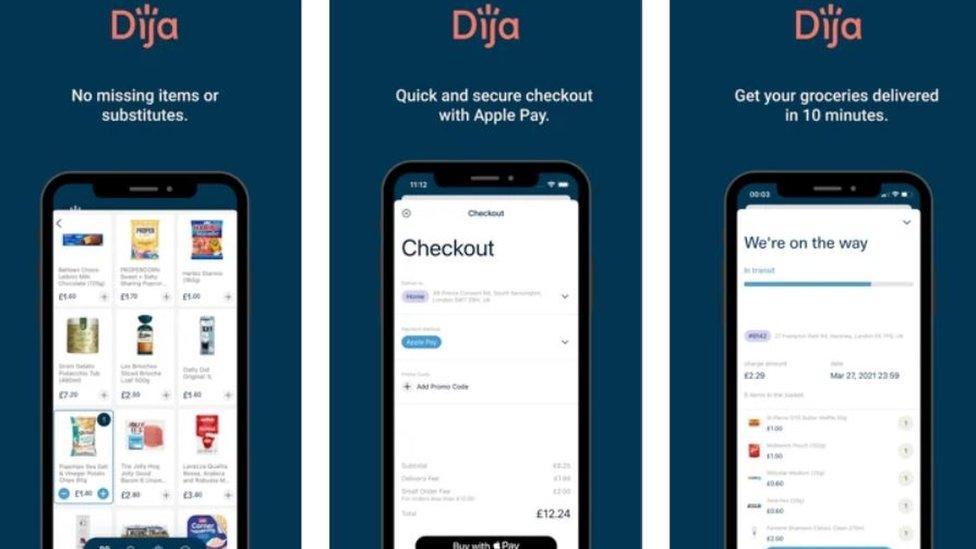 Dija app screenshots