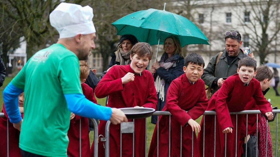 Winchester Cathedral Pancake Race