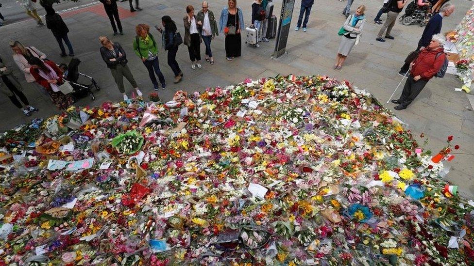 Floral tributes