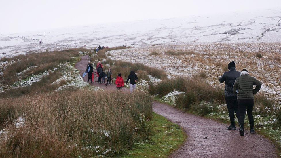 cerddwyr Pen y Fan