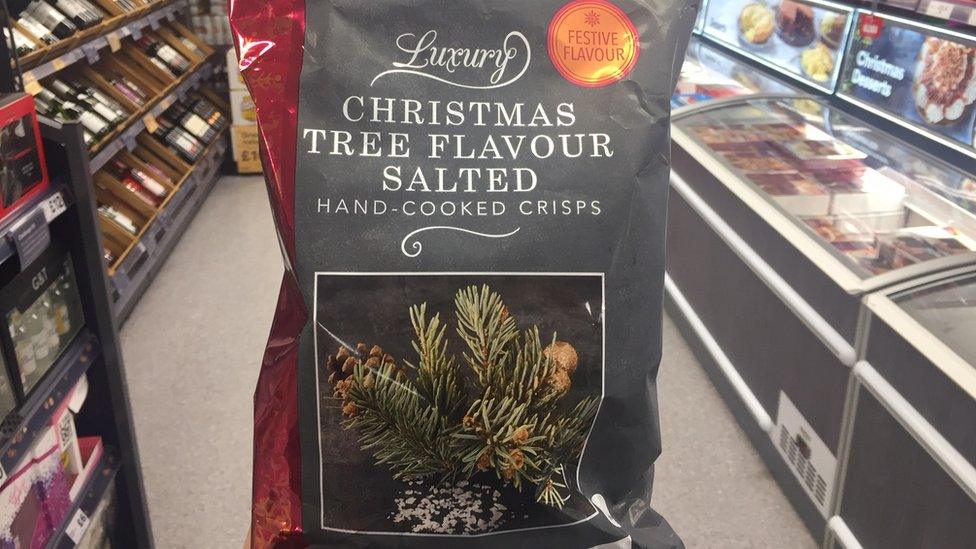 Christmas tree crisps