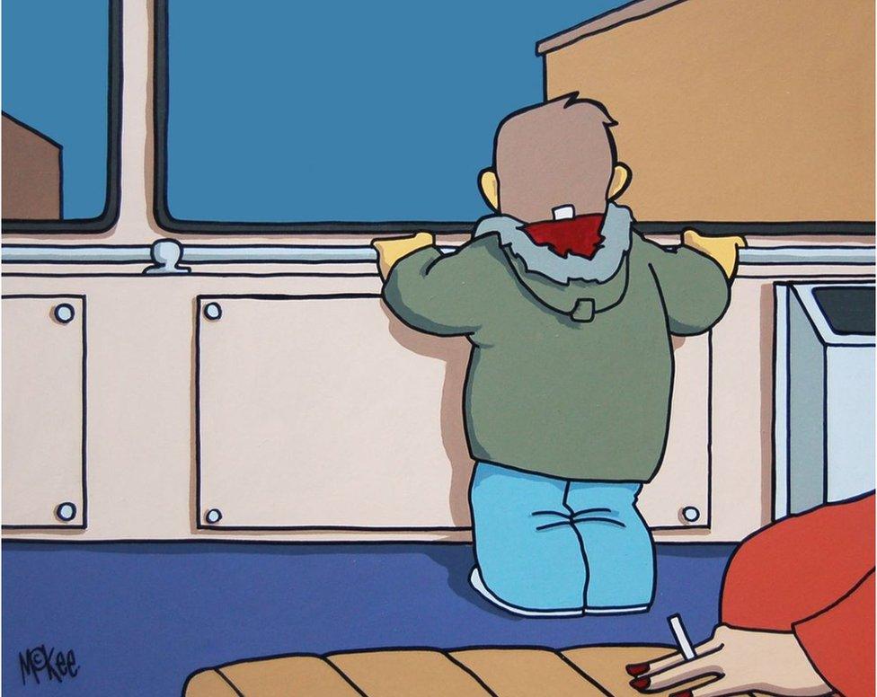 Pete McKee's '2p Bus Ride To Town'