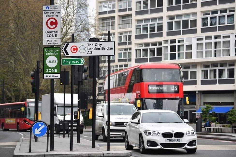 Sign at the edge of the ultra low emission zone