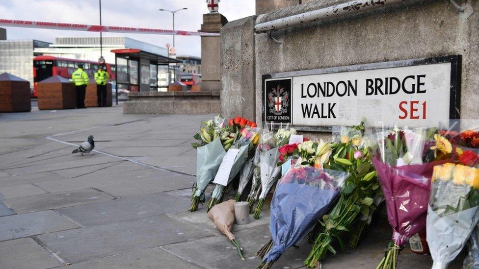 Flowers at London Bridge walk