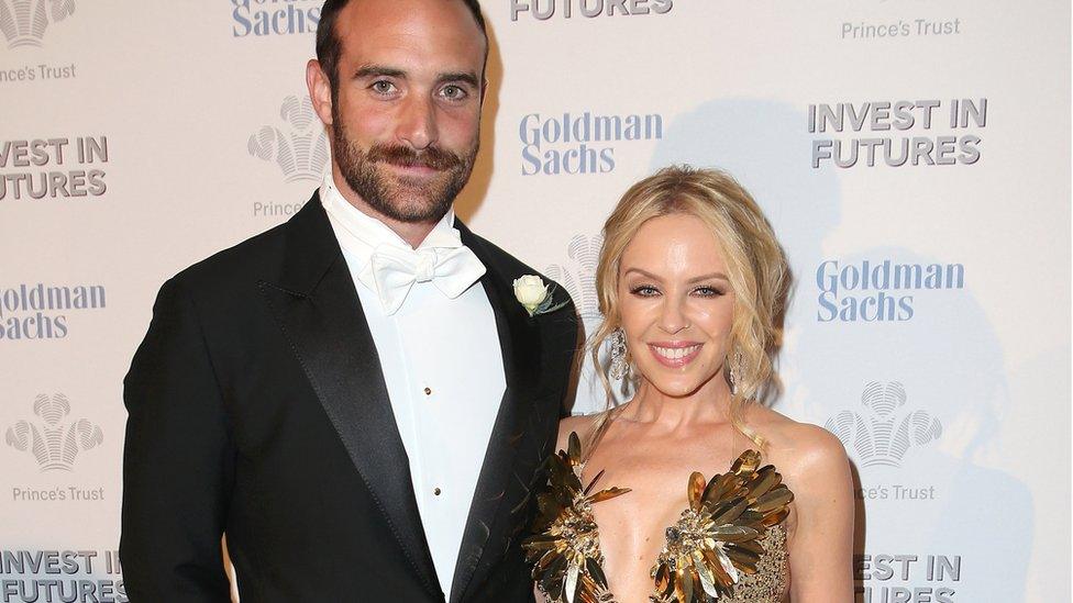 Kylie minogue and fiance Joshua Sasse