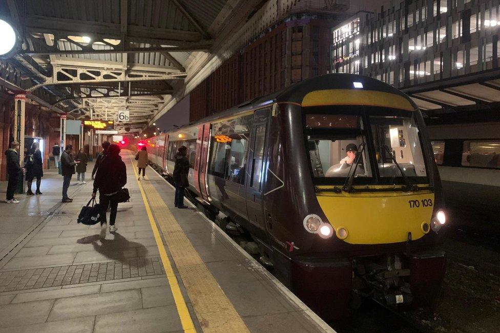 Train at Nottingham station