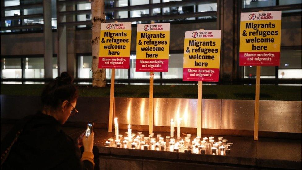 A candlelit vigil for victims of the Essex