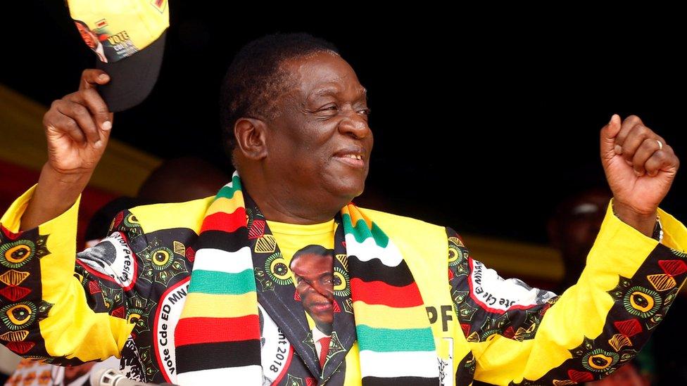 President Mnangagwa at a rally