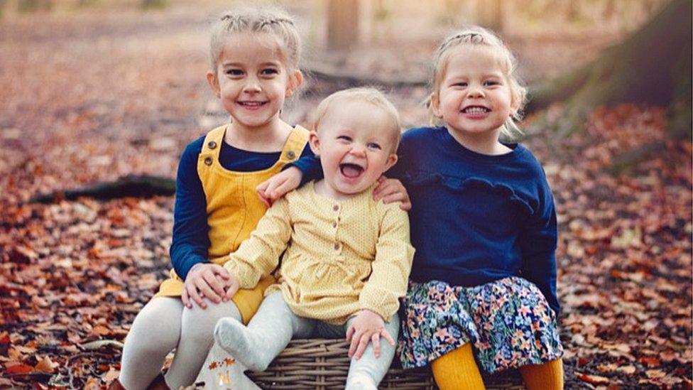 From left to right: Freya, Ariya and Ella Kinloch