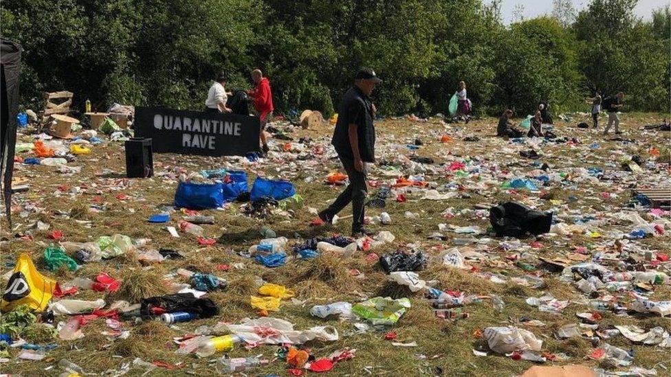 Aftermath of rave in Manchester