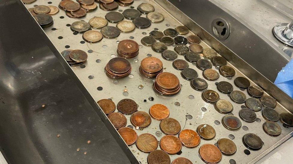 Coins that were found in Charlie