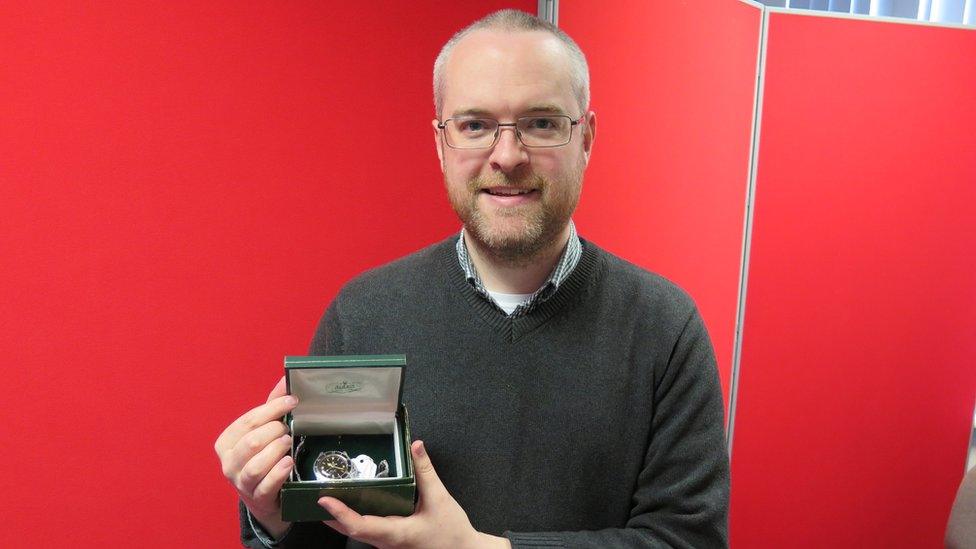 Chris Elmy from Lockdales Auctioneers with Oyster Perpetual Submariner Wristwatch