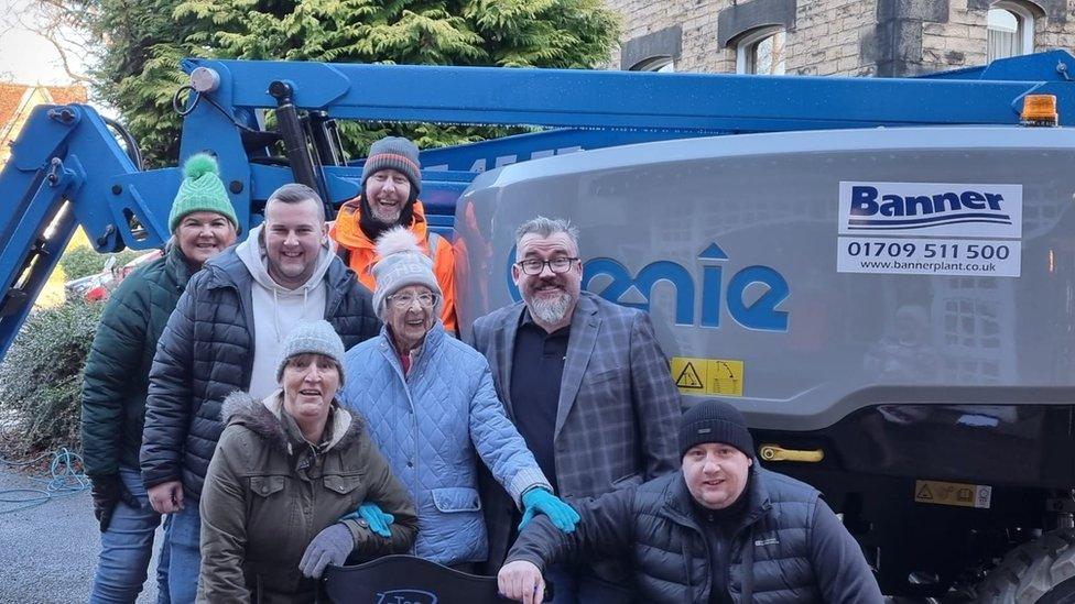 Elsie with staff and workers from Banner Plant