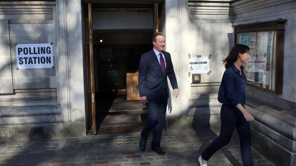 David and Samantha Cameron vote