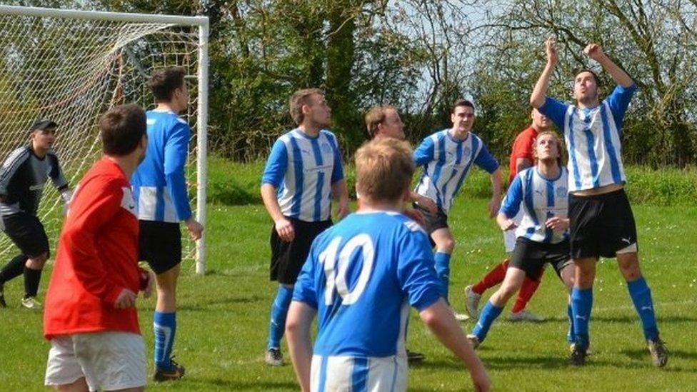 Buckingham United FC in their old kit