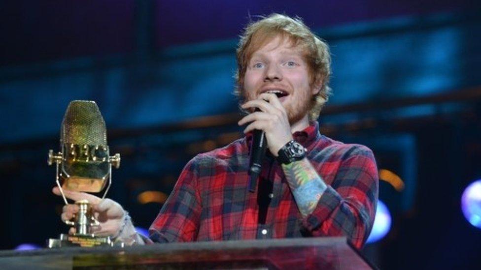 Ed Sheeran at BBC Music Awards 2014