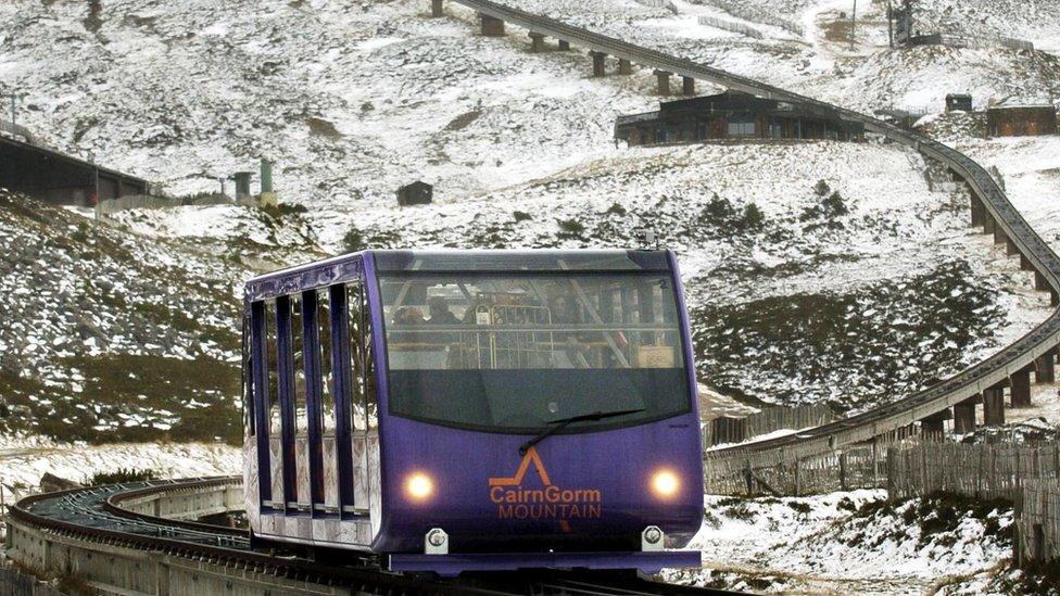 funicular railway in the Cairngorm ski area