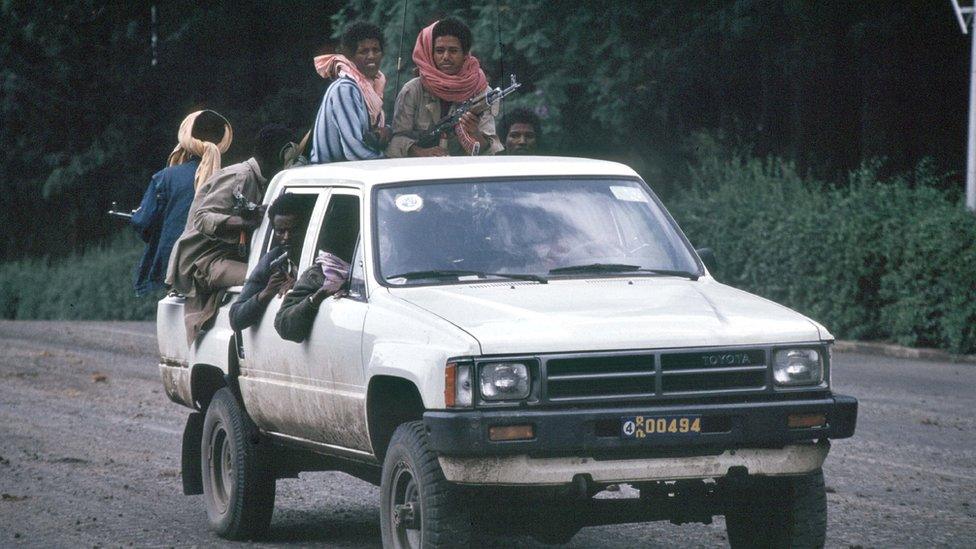 EPRDF rebels in Addis Ababa in 1991