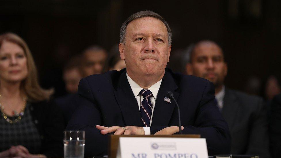 Kansas lawmaker Mike Pompeo sitting