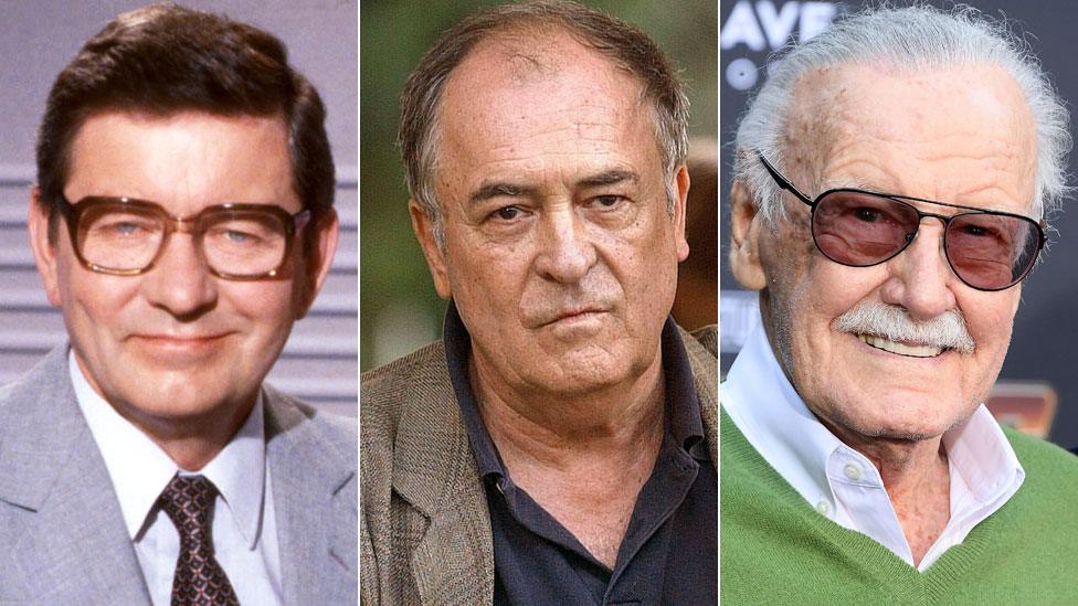 Richard Baker, Bernardo Bertolucci and Stan Lee