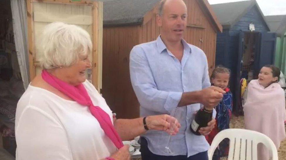 Phil Spencer and Joy Reeve in Felixstowe