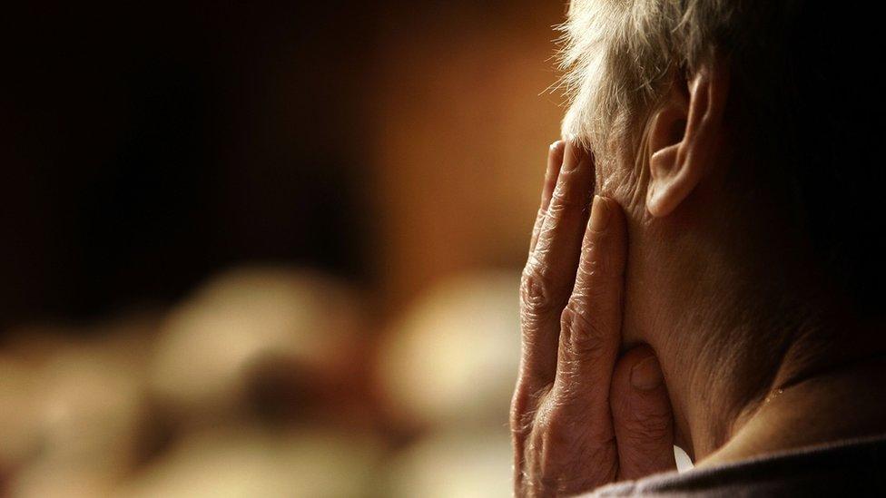 Senior citizens attend a National Pensioners Parliament in Blackpool, England