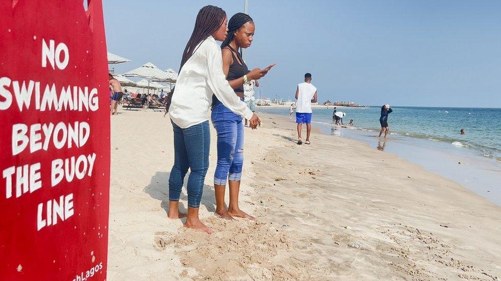 People at the beach