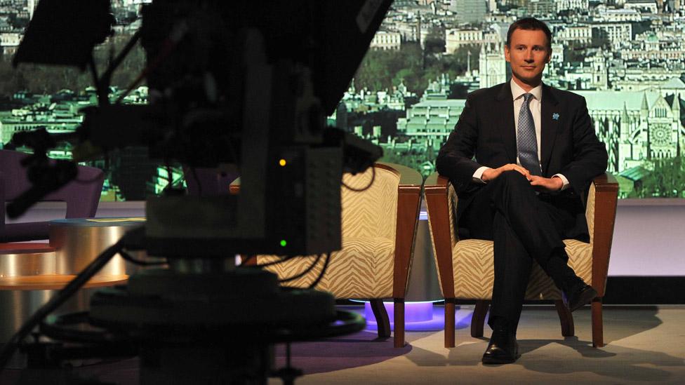 Jeremy Hunt in TV studio