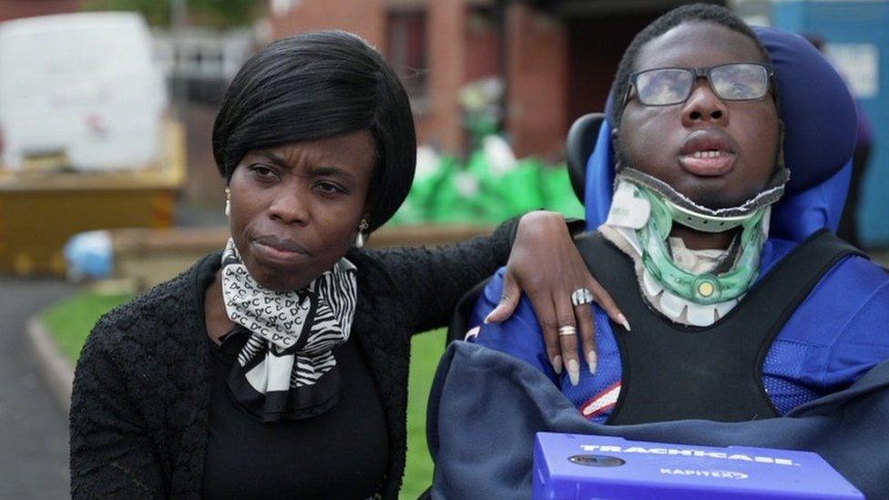 Anderson and his mum