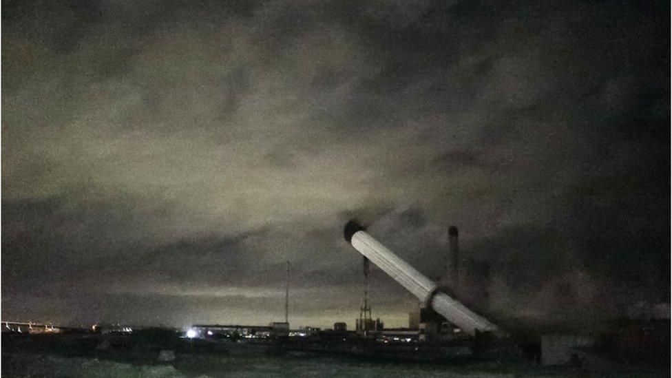 Sinter chimney at the former Redcar steelworks