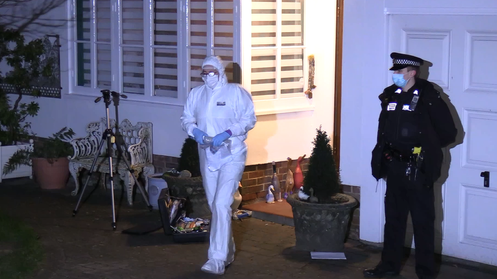Police discovered the body of a woman inside the house