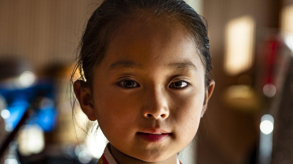 North Korean schoolgirl