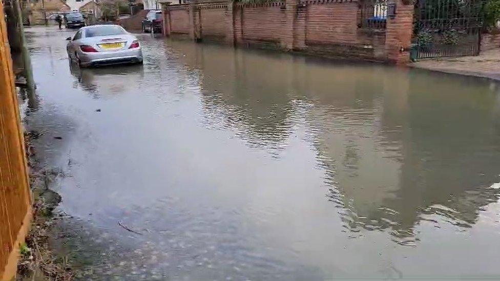 Flooded road