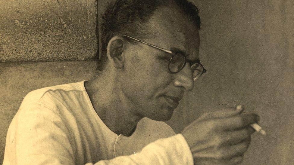 Mukherjee in Santiniketan