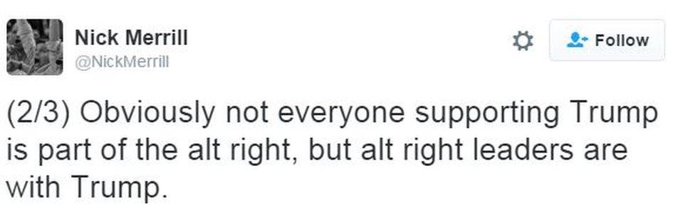 (2/3) Obviously not everyone supporting Trump is part of the alt right, but alt right leaders are with Trump