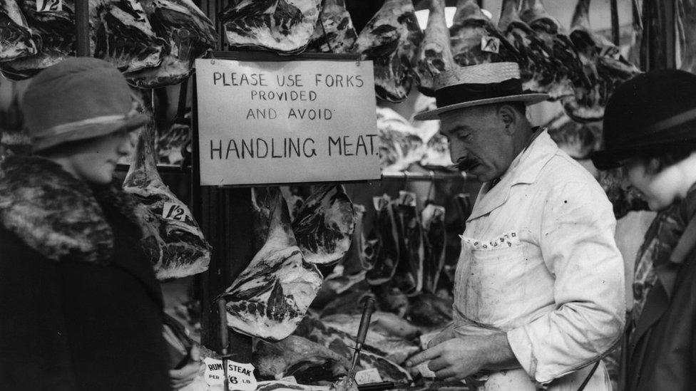 Old-fashioned butcher's shop